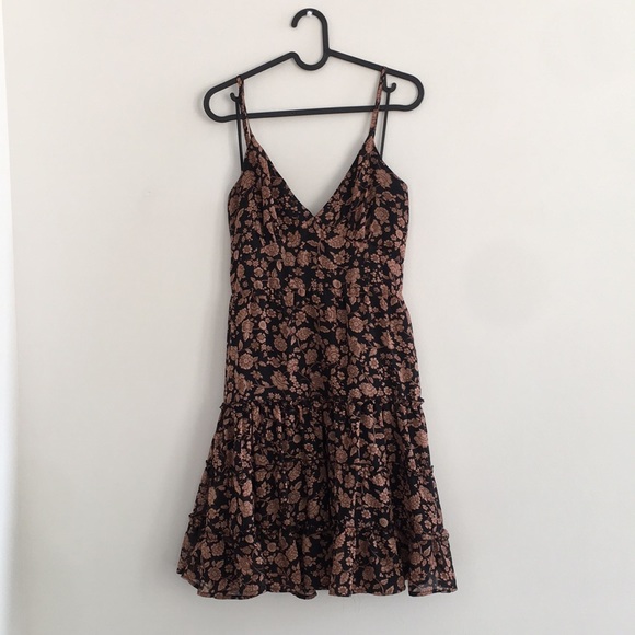 From Nordstrom Rack, Ever After Brand, Size XL, Black with Brown Floral Pattern - Picture 1 of 6